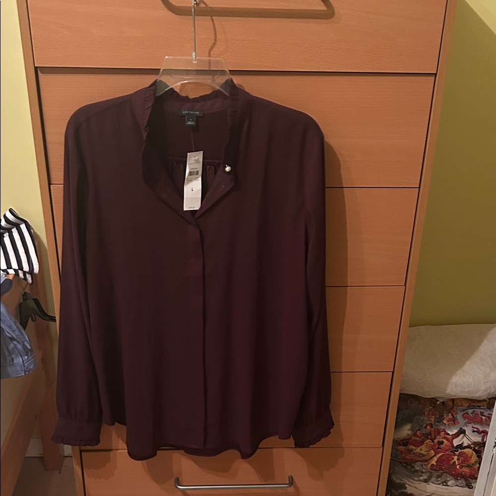 Ann Taylor Deep Purple Blouse